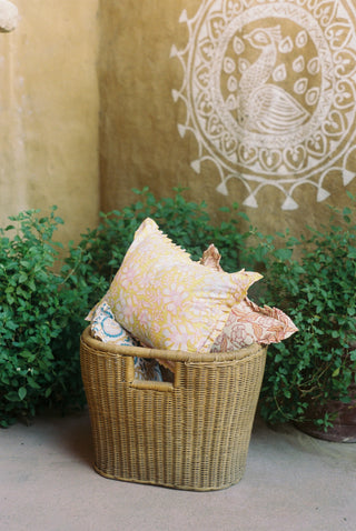 Upycycled Cotton Small Frilly Cushion Cover