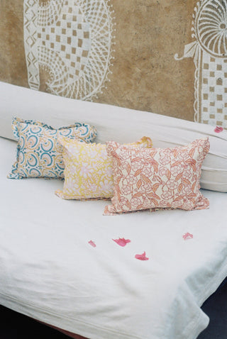 Upycycled Cotton Small Frilly Cushion Cover